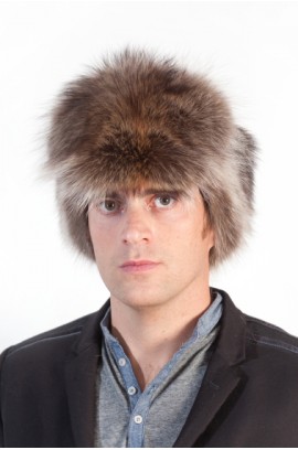 Raccoon fur hat for men